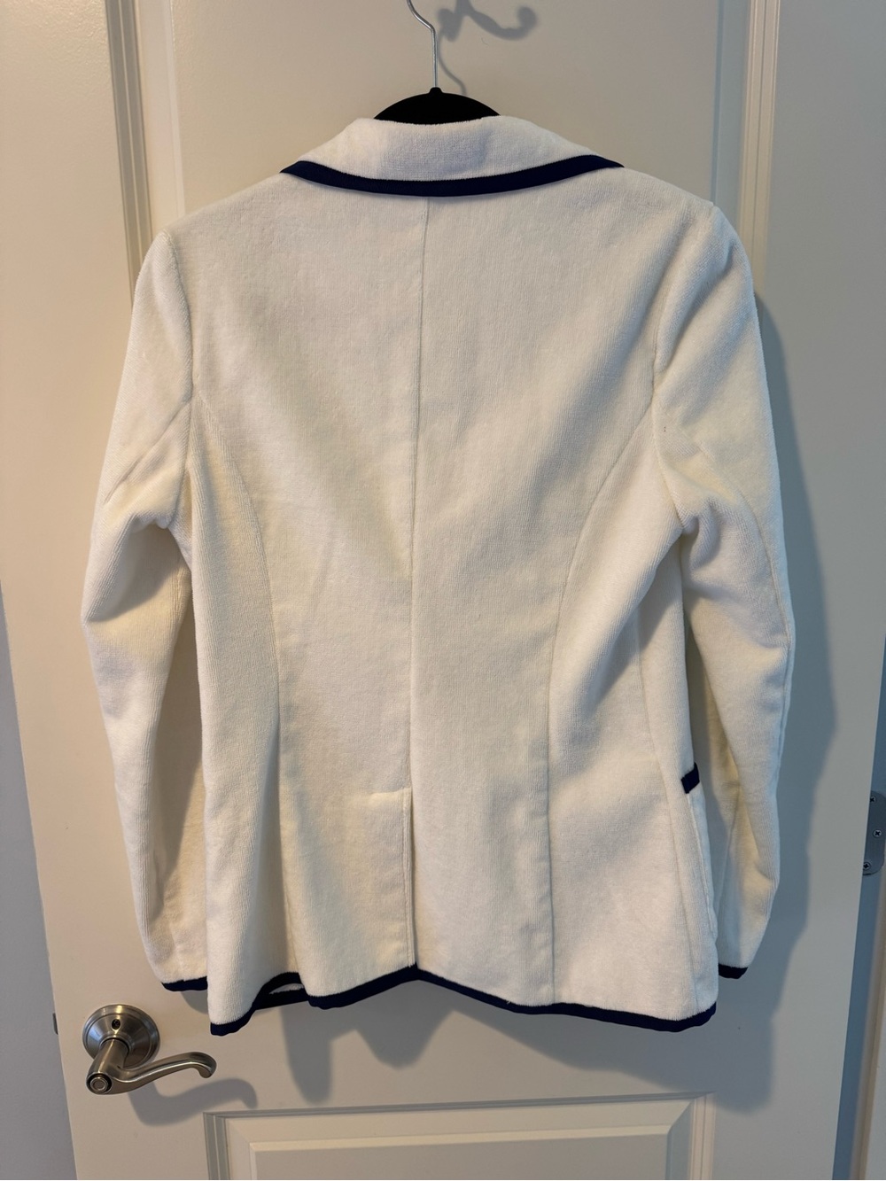 BASK White & Navy Toweling Blazer | S - Picture 5 of 8